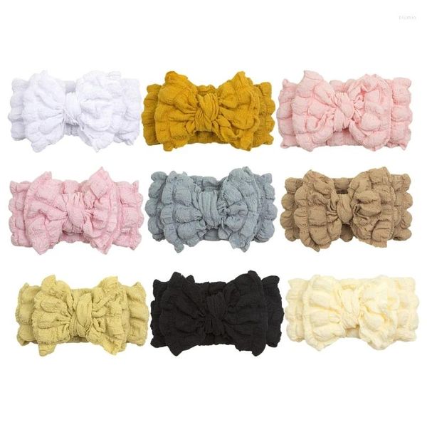 Accessori per capelli Copricapo per bambini alla moda Fascia elastica con fiocco Bowknot Parrucchiere con nodo a farfalla per bambine Poshoots e feste