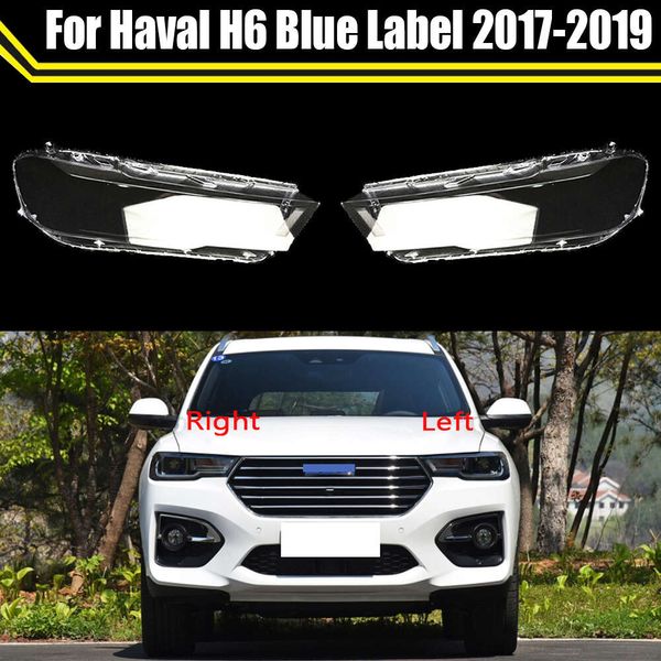 Auto Lente di Vetro Della Lampada Della Luce Del Faro Borsette Paralume Trasparente Copertura Del Faro per la Grande Muraglia Haval H6 Etichetta Blu 2017 2018 2019