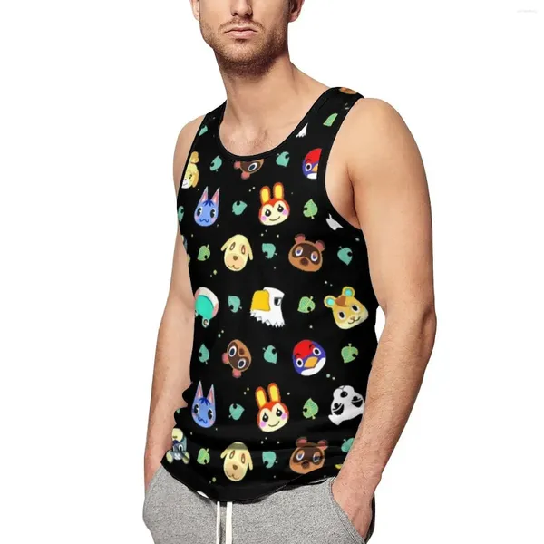 Canotte da uomo Animal Crossing Pattern Top Game Streetwear Summer Training Man Design Gilet senza maniche Plus Size 4XL 5XL