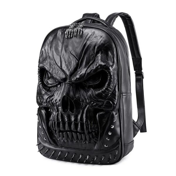 Mochila casual impermeável halloween personalizar couro pu loptop bookbag adolescente saco ao ar livre resistente mochila tote bags