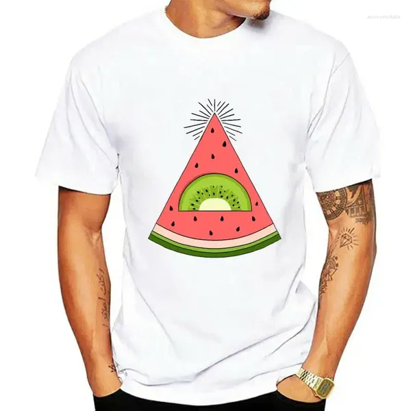 Männer Polos MANN T-Shirt Sommer Männer Wassermelone X Kiwi T-shirt Frauen T-shirt Marke T-shirts Männliche Mode Casual Kurzarm