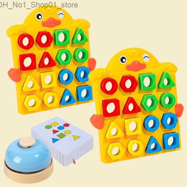 Classificação de aninhamento empilhamento brinquedos diy crianças quebra-cabeças forma geométrica correspondência de cores 3d quebra-cabeça montessori brinquedos educativos interativos para crianças jogo batalha q231218