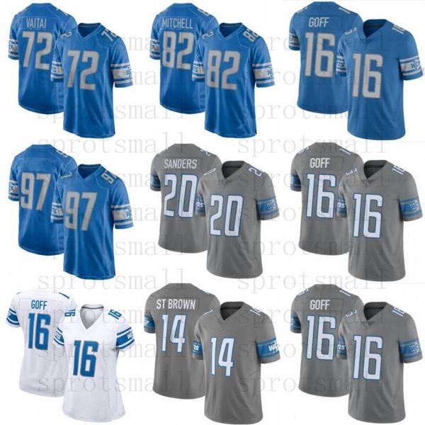 Personalizado Amon-Ra St. Brown Futebol Jersey Juventude Mulheres Jahmyr Gibbs Jared Goff Jameson Williams Penei Sewell Kerby Joseph Jack Campbell Hendon Hooker