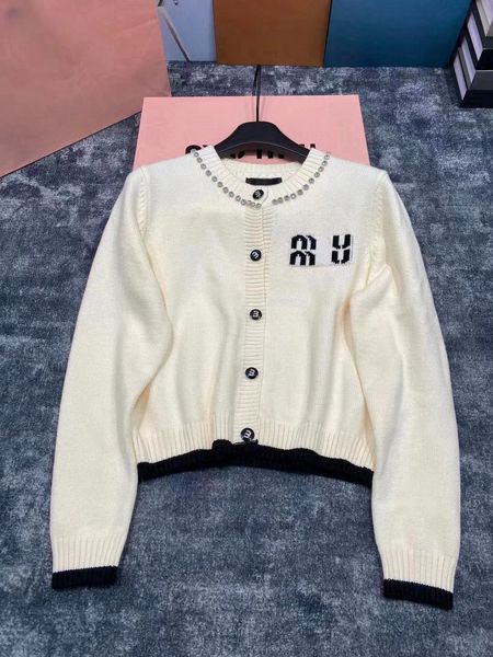 Miui Üst Tasarımcı Taligan Sweater bayanlar örgü saç moda kadın sonbahar kıyafetleri beyaz gevşek uzun kollu zarif rahat üst boyut S m l 106