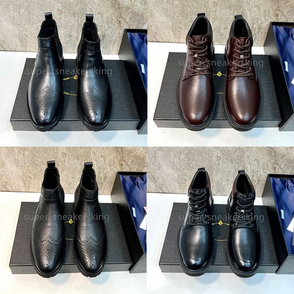 Nuevos fondos rojos Botines Diseñador Hombres Bota clásico negro Botines de moda Gamuza Piel de becerro suela roja Tobillo de motocicleta para zapatos para hombre 38-47