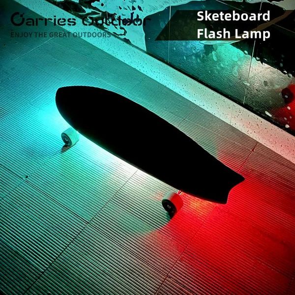Zubehör Rollerteile Zubehör Skateboard Flash Touch LED-Licht Longboard Nachtzubehör USB wiederaufladbares elektrisches Board Blazers Lampe U