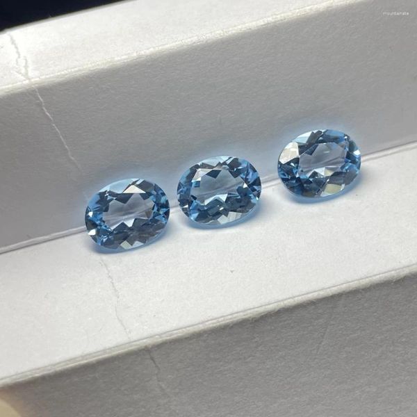 Свободные драгоценные камни мейсидиан овальной огранки 10x12 мм 6 карат оригинальный натуральный небесно-голубой топаз изготовление серег из камня