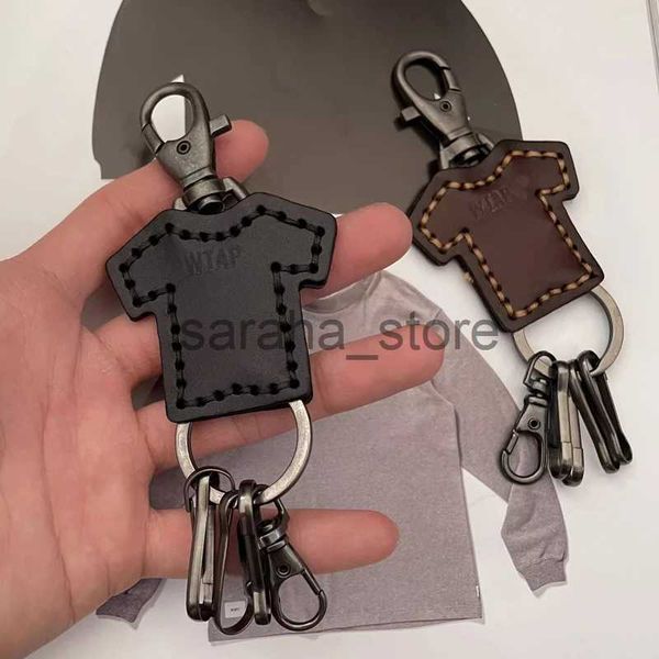 Keychains Lanyards Männer Frauen Wtaps Schlüsselbund handgefertigt tun alte Kuhwahnsinns-Vintage-Hangcar-Schlüsselliant Persönlichkeit Rucksack Anhänger J231218