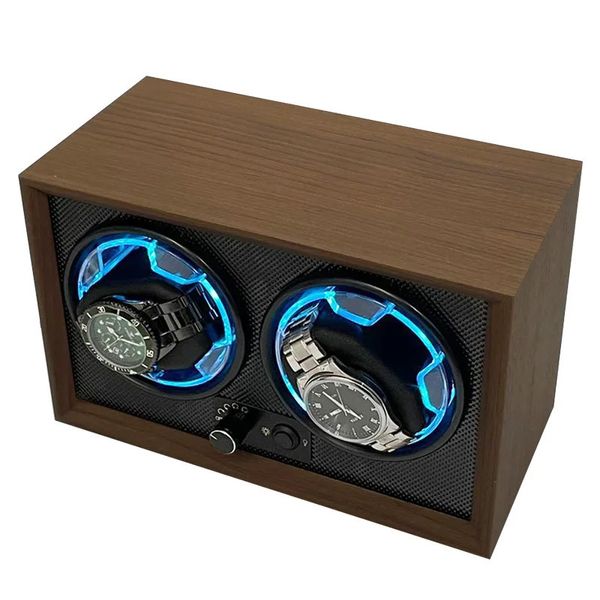 Scatole per orologi Custodie Scatola avvolgitore Automatico USB Power Lusso in legno Adatto per orologi meccanici Ruota silenziosamente Motore elettrico 231216