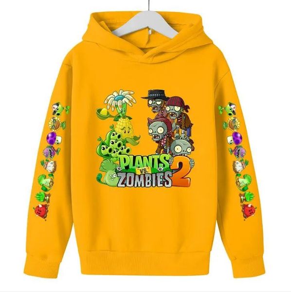 Sweatshirts 2022 Herbst Winter Pflanze Vs Zombies Drucken Kinder Hoodies Cartoon Spiel Jungen Kleidung Kinder Streetwear Kleidung Für Teen Größe 414 T2