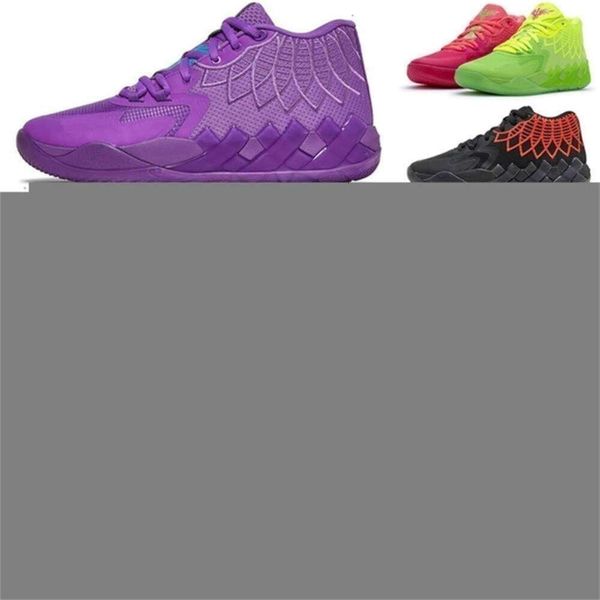 Lamenos Fashion Ball MB.01 Mens Basketball Shoes Big Size 12 NÃO ABAIXO A BLAST RED BE YOU BUZZ CITY Galaxy OVNIs Esportes de OVNIs e Morty Purple Cat Top Quality 40-46