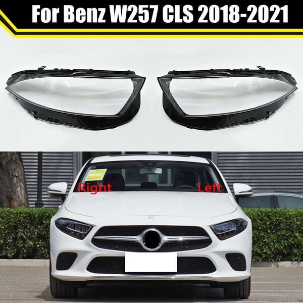 Custodia faro di ricambio per auto Shell lampada della luce paralume trasparente copertura in vetro per Mercedes-benz W257 CLS 2018 ~ 2021