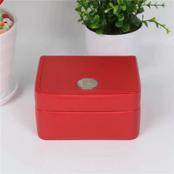 Uhrenboxen Red Box Markenverpackungshüllen mit Logo-Arbeit und Zertifikat für die Aufbewahrungsanzeige