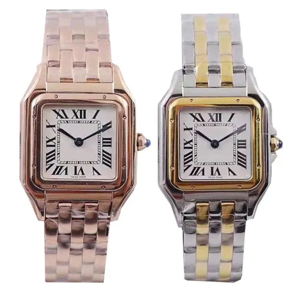 U1 Top AAA прямоугольные женские часы на танке часы для пар высокого качества Panthere 22 27 мм квадратные часы в подарок Классические сапфировые водонепроницаемые спортивные часы mon tre luxe Gold J553
