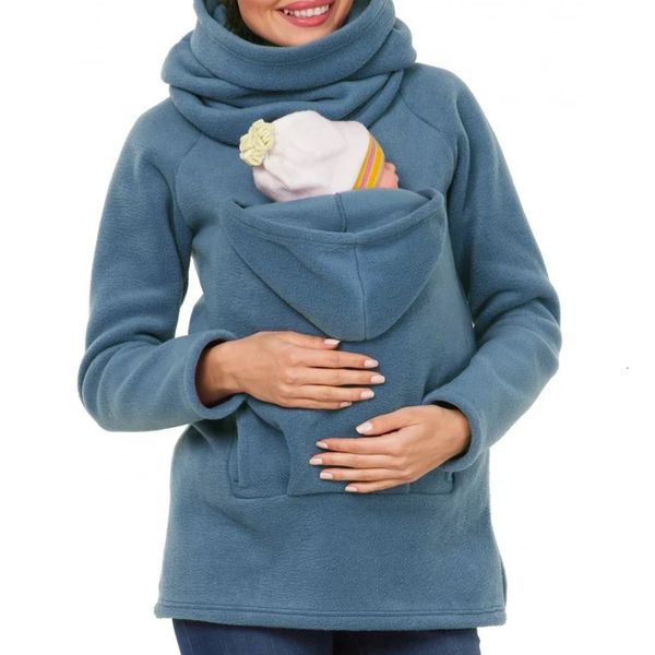 Umstands-Tops, T-Shirts, Herbst-Winter-Känguru-Mantel, Umstandskleidung, Schwangerschaftspullover in Übergröße, Premama Babytrage für 0–12 Monate schwangere Hoodies 231218