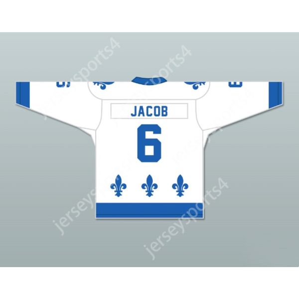 Benutzerdefinierte PIERRE JACOB 6 LE NATIONAL DE QUEBEC HOCKEY JERSEY LANCE ET COMPTE NEU Top genäht S-M-L-XL-XXL-3XL-4XL-5XL-6XL