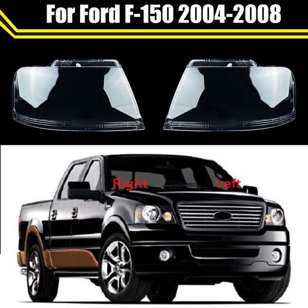 Adequado para ford 04-08 F-150 farol dianteiro abajur f150 abajur de vidro orgânico transparente