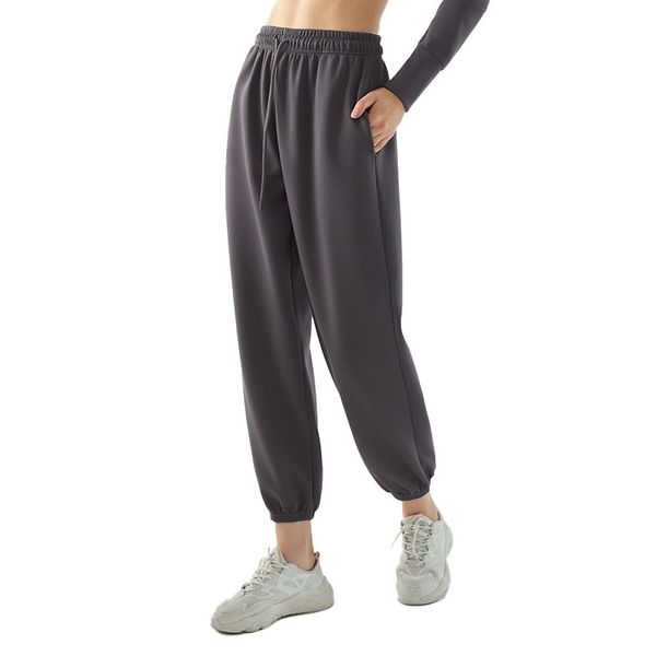 Al Yoga Giyin Kadın Dokuzuncu Jogging Pantolon Halat Çekmeye Hazır Joggers Esnek Yüksek Bel Eğitim Kayışı Pantolon Dsp661