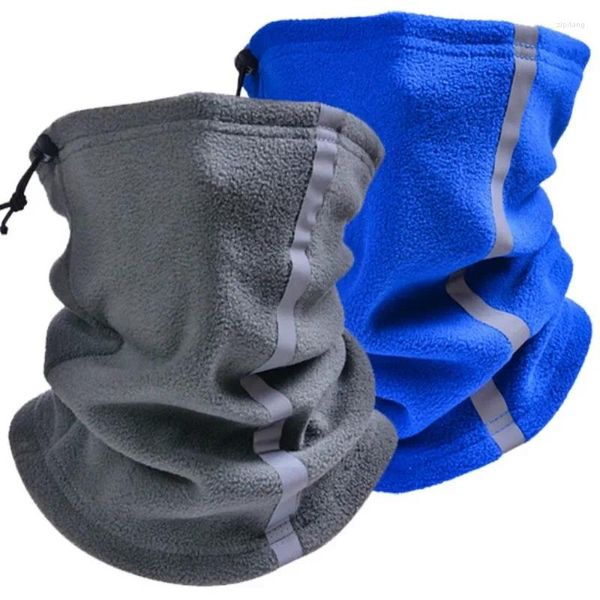 Bandanas inverno ciclismo motocicleta bandana lã térmica quente buff pescoço cachecol capa facial tubo reflexivo máscara facial multi-funcional