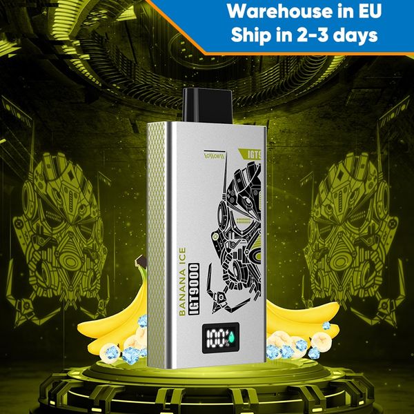 Sigarette popolari autentiche Vapers 9000Puffs Coil E monouso 9K Pod Vape 2% Nico Strength 14ml Vaper Banana Taste Juice