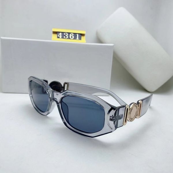 Luxuriöse rechteckige Sonnenbrille für Damen, Modemarke Deisnger, Vollformat, UV400-Linse, Sommerstil, kleine quadratische Sonnenbrille, Top-Qualität 4361, mit Etui
