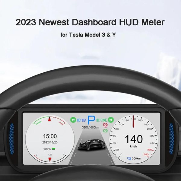 Elettronica Tesla Model 3 Y Schermo HUD Multifunzione Cruscotto Cluster 6.2 '' HD Calibro LCD Modifica auto Tesla Head Up Display