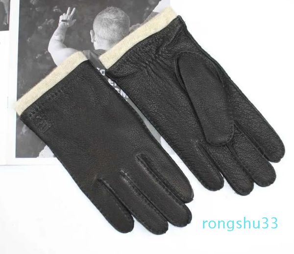Handschuhe, klassisch, Vintage, handgenäht, warme Wolle, Strickfutter, Fahrlederhandschuhe, Herbst