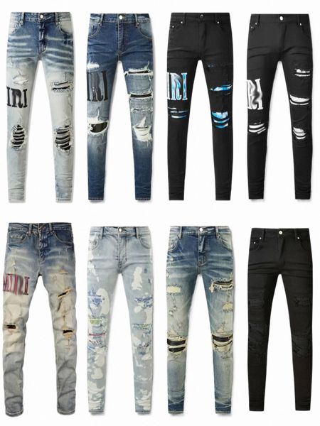 Novos homens jeans buraco luz azul escuro cinza itália aimr marca homem calças compridas calças streetwear denim magro reto motociclista jean para d2 qualidade superior