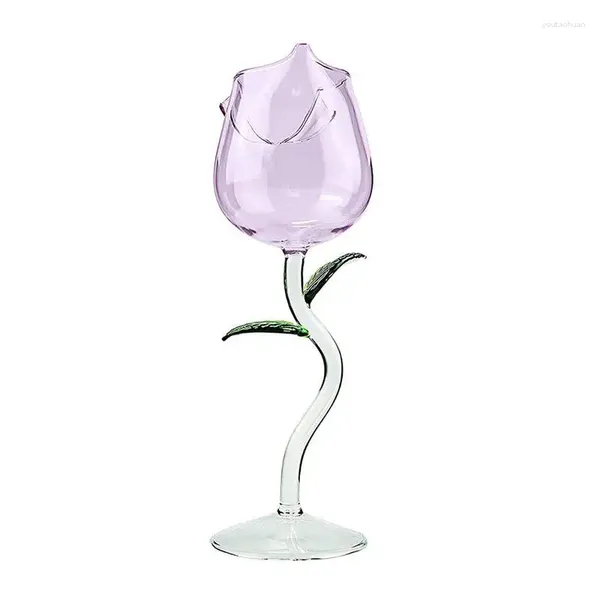 Bicchieri da vino rosa per bere calice carino Bomboniere per la casa Cucina domestica Bicchiere di succo creativo Vacanza