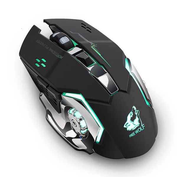 Mice 2 4Ghz Wireless Mouse Rechargeable Silent Gaming Backlit Mechanical Ergonomic Optical Notebook Computer Accessories 231216