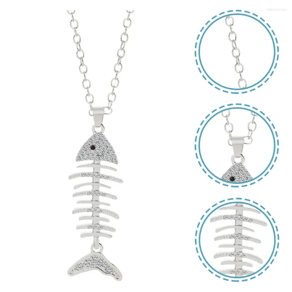 Ожерелья с подвесками, ожерелье для девочек, цепочки из рыбьей кости, подвесной декор, ювелирные изделия, украшения, металлические ключицы Miss