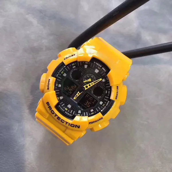 Дизайнерские механические часы 2024 Оригинальные шокирующие часы Men Sport WR200AR G Watches Army Army военные водонепроницаемые часы All Pointer Work