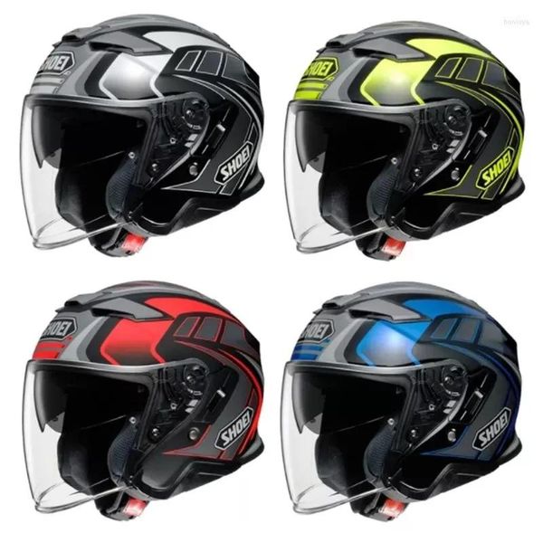 Capacetes Capacetes de motocicletas Fourcolor Open Face Shoei Jcruise II Aglero TC2 Jet Helmet Riding Motocross Racing Motobike
