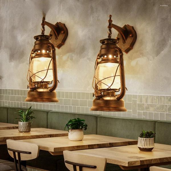 Wandleuchte Licht Retro E27 klassische Kerosin Vintage Lampen Befestigung für Bar Coffee Shop Restaurant Wandleuchte