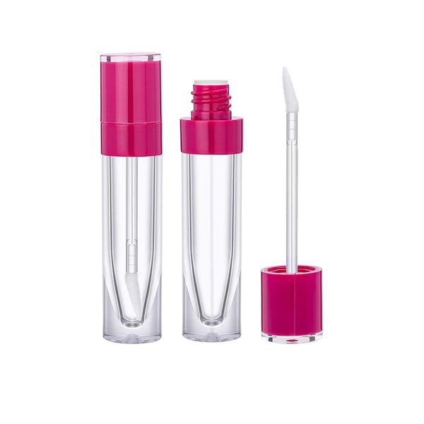 Recipientes de embalagem de brilho labial transparente estilo clássico 8ml tubos de batom líquido vazio frascos de óleo labial com varinha e escova