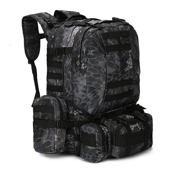 BASSE 50L TATTICAL BACKPACK 4 in 1 BANCO DI RACKACK ESERCITO MOLLE MOLLE SPORT OUTDOOR SPORT UNI