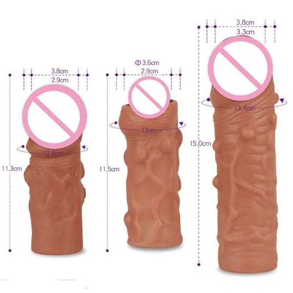 Massagegeräte Sexspielzeug Massagegerät Silikon Eichel Penis Extender Wiederverwendbar für männliche Vorhaut Penisring Hülse Ejakulationsverzögerung Spielzeug Intimwaren