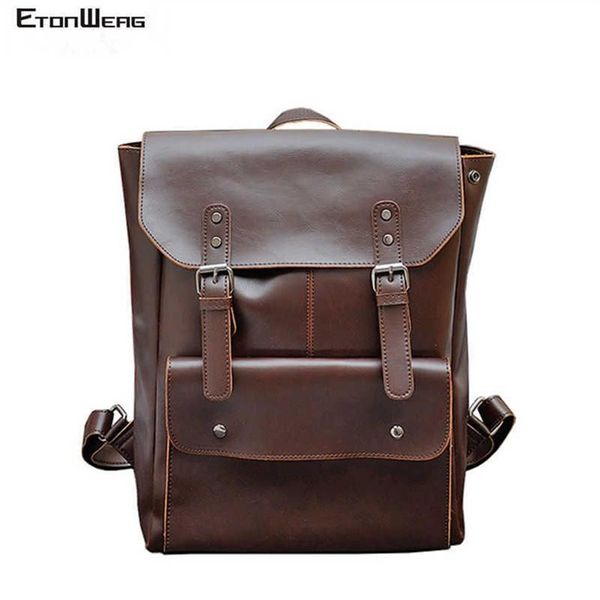 Borteiras Laptop Bornkases Backpack Men Multifunction School Bags Designer Pu Leather Backbag Backbag Bag Pack Casual 255a