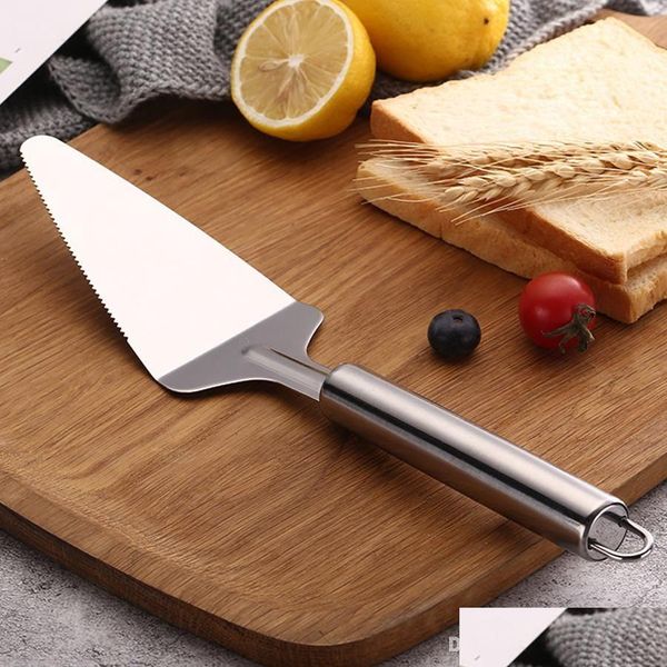 Peynir aletleri tatlı çatal bıçak takımı paslanmaz çelik kek pizza kürek bıçak mutfak tırtıklı kenar sunucu bıçak kesici bh0612 tqq damla dhzdh