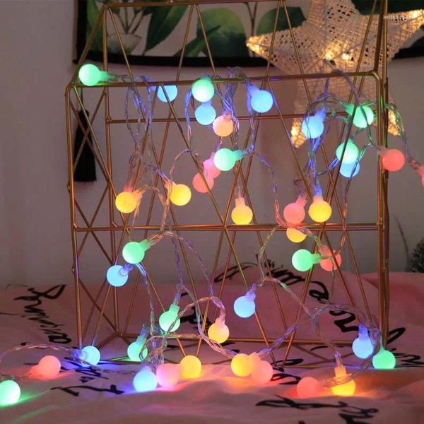 Saiten USB/Batterie LED Ball Girlande Lichter Im Freien Wasserdichte Fee String Lampe Weihnachtsdekoration Urlaub Hochzeit Party