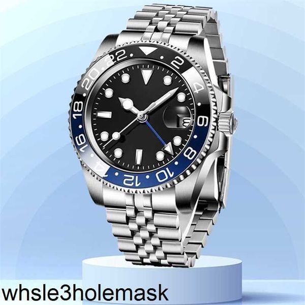 Rolaxs Watch Folding Herren Schnalle Luxus Uhren Pepsi Sprite GMT Keramik Lünette Sapphire Mechanik 40 904L Stahl Tauch -Luminer Montre Weihnachtsgeschenk Ro6k