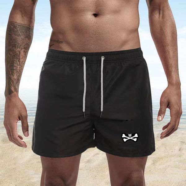 Moda masculina calças de praia shorts de couro crânio coelho animal impressão psyyyy coelho surf shorts secagem rápida estilo europeu e americano S-4XL r8xx