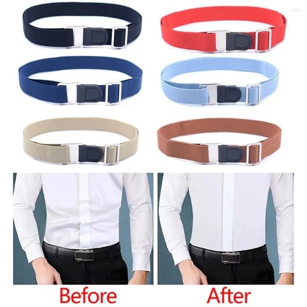 Cinture Uomo Donna Cintura per camicia Cintura antiscivolo Cinghie di supporto antirughe Chiusura regolabile vicino alla camicia