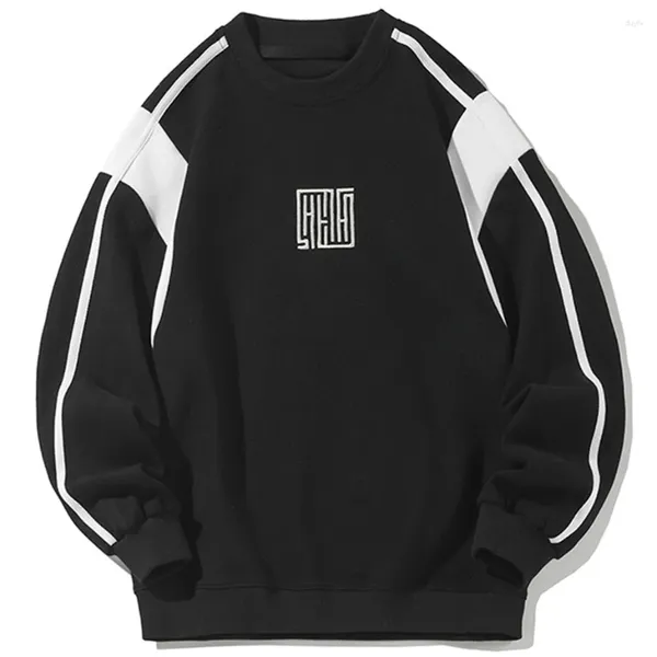 Herren Hoodies 2024 Frühling Sweatshirts Männer Koreanische Mode Lose Hoodie Schwarz Weiß Übergroßen Casual Pullover Trainingsanzug Männlich