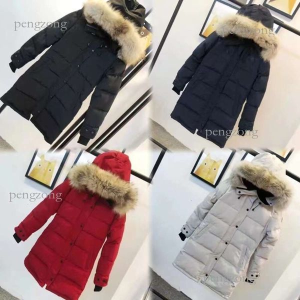 Designer canadense ganso de comprimento médio de comprimento Puffer Down Jacket Womens Down Parkas Winter Coats quentes e quentes de rua do vento Womens C1 676