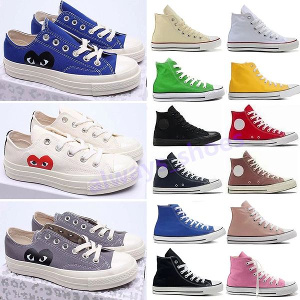 Классическая парусиновая повседневная обувь All Sta Convers 1970-х годов White Stars Low High 1970 Chuck Chucks Platform Jointly Name Мужская женская обувь Спортивные кроссовки 70-х годов A18