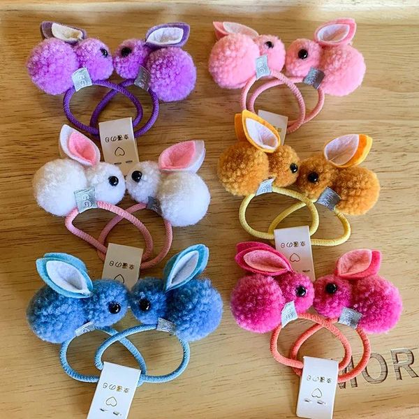 Saç Aksesuarları Sevimli Peluş Elastik Bantlar Kızlar İçin Scrunchies At kuyruğu Tutucu Kauçuk Bağlar Çocuklar Bebek Çocuk Halatları