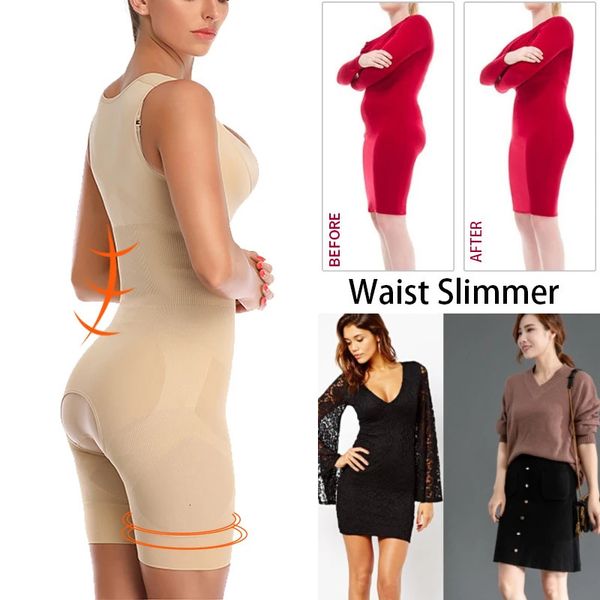 Mulheres Shapers Shapewear Mulheres Full Body Shaper Slimming Bodysuit Open Crotch Corset Cintura Trainer Shaping Underwear Butt Lifter Lingerie Fajas 231219