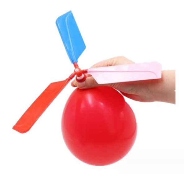 DIY Uçan Helikopter Balon Uçak Helikopteri Çocuklar için Dolgu Dolgu Uçan Düdük Balon Oyuncak Hediye Partisi Fvor Eğitim Oyuncakları