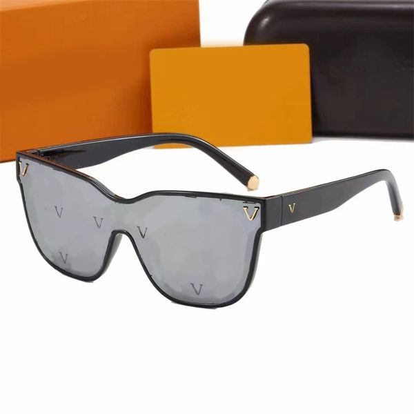 Herren-Sonnenbrille, Designer-Sonnenbrille, polarisierte Sonnenbrille, einteilig, übergroße Brille, schwarze Vintage-Sonnenbrille für Damen, schwarzer Spiegel, ga093